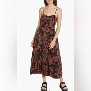 Free People Floral Print Halter Neck Sundress, Size XL